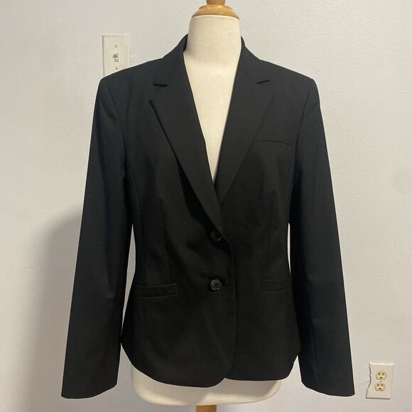 Jones New York Womens 10 Black Single Breasted Blazer Preppy Business Y2K Jacket - Picture 1 of 10